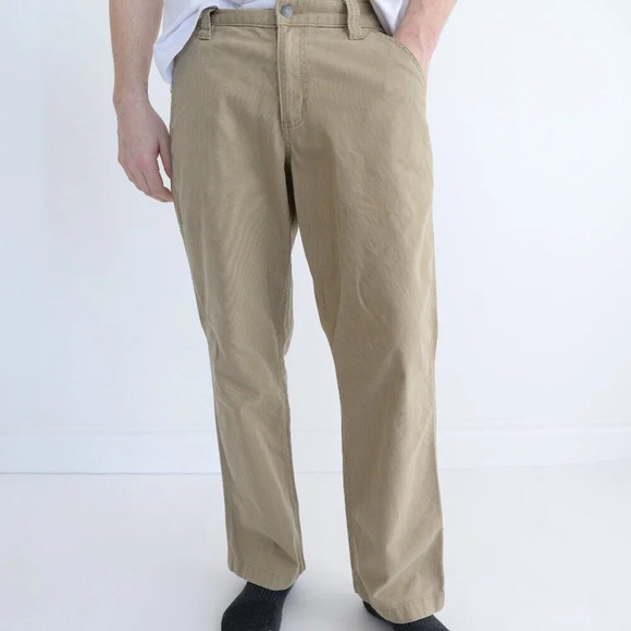 Carhartt Tan Relaxed fit Durable Thick Cotton Dungaree  Carpenter Style Pants - Picture 1 of 13